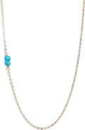 Nashelle Semiprecious Stone Station Chain Necklace