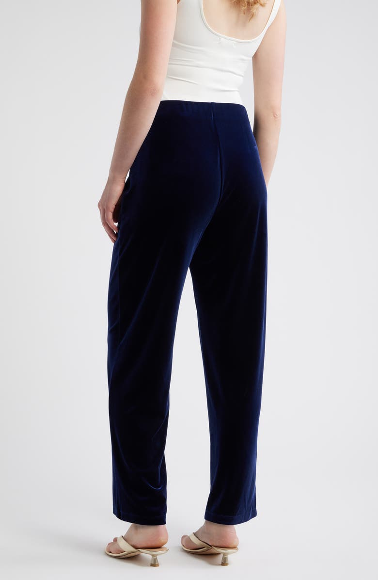 AK ANNE KLEIN High Waist Pull-On Wide Leg Pants, Alternate, color, Admiral Blue