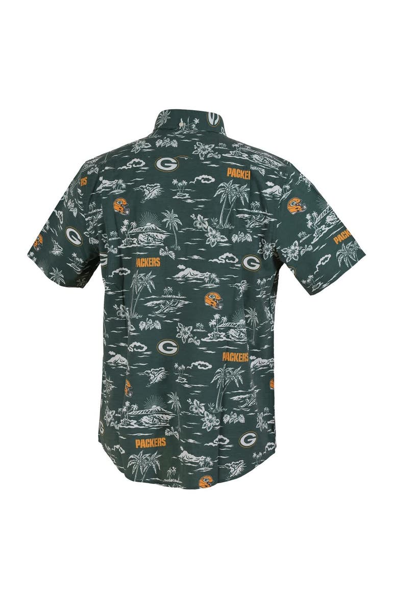 Men's Reyn Spooner Green Green Bay Packers Kekai Performance Button-Down Shirt, Alternate, color, Green