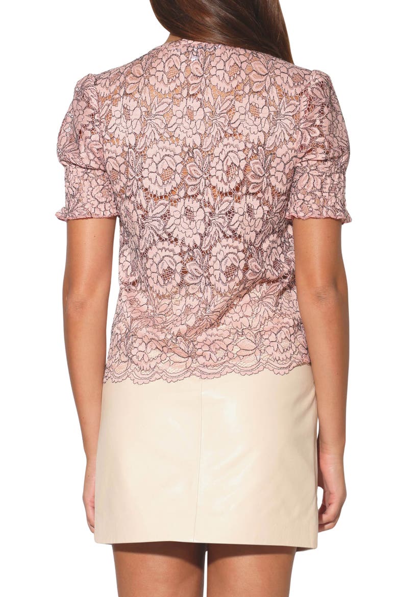 Amira Floral Lace Button-Up Shirt, Alternate, color, WINDSOR LACE BLUSH