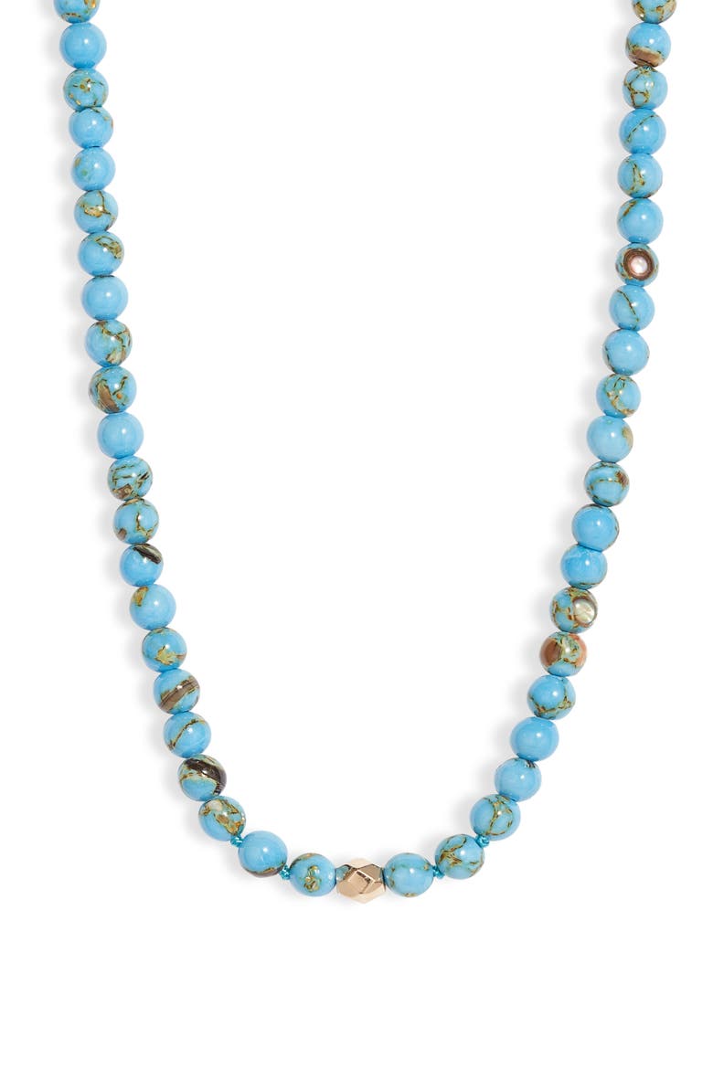 Boheme Turquoise Beaded Necklace, Main, color, BLUE