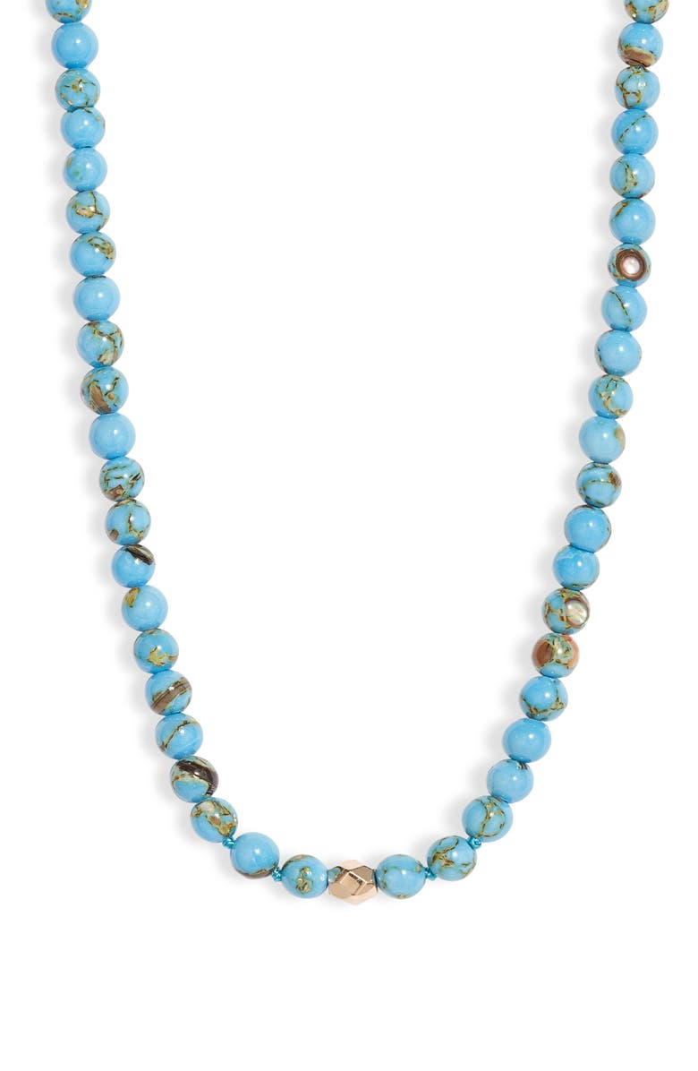 Anzie Boheme Turquoise Beaded Necklace, Main, color, Blue