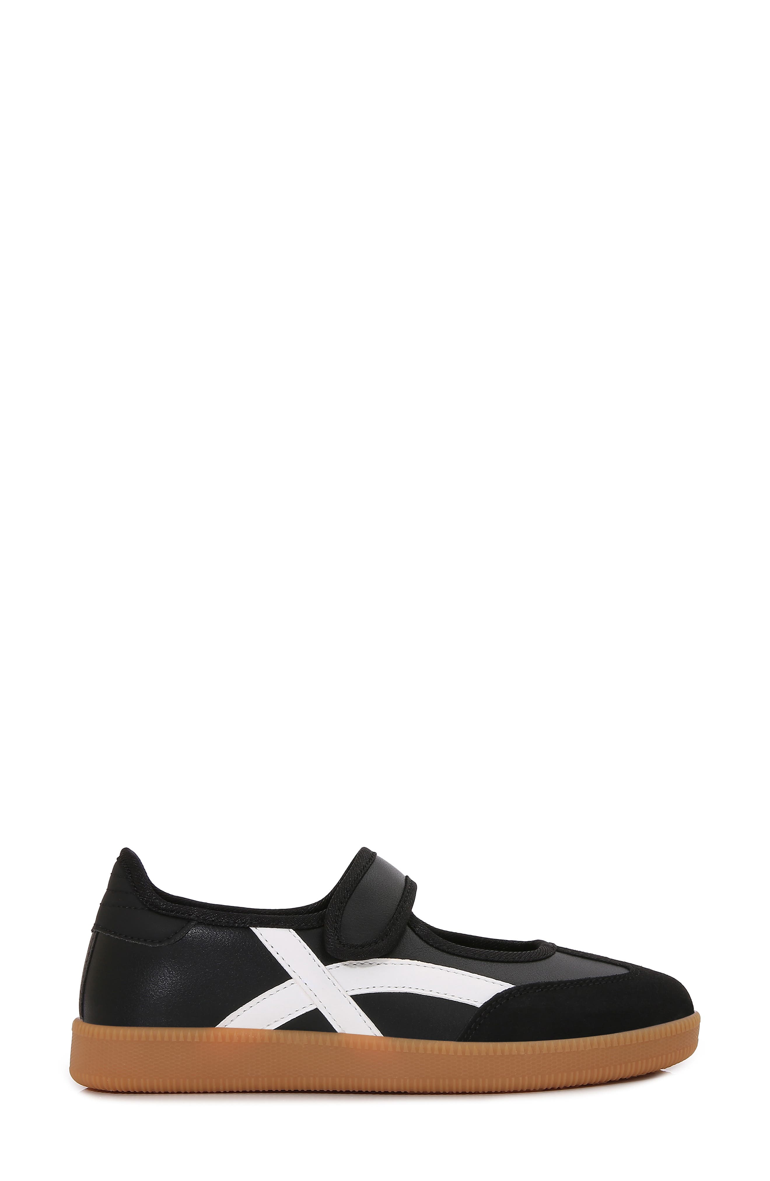 Lorenzia Faux Leather Mary Jane Sneaker, Alternate, color, BLACK