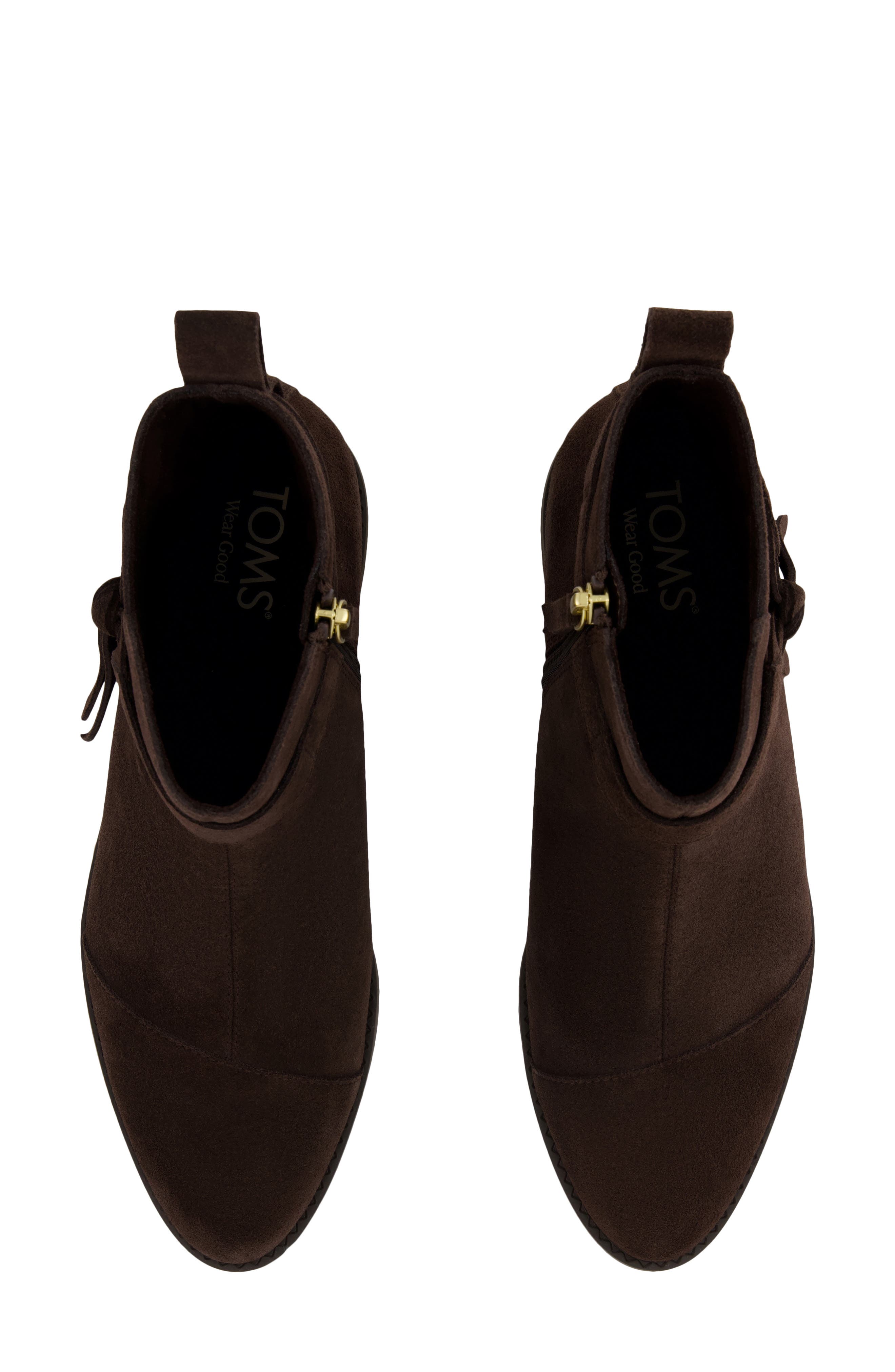Stacy Tassel Ankle Bootie, Alternate, color, DARK BROWN