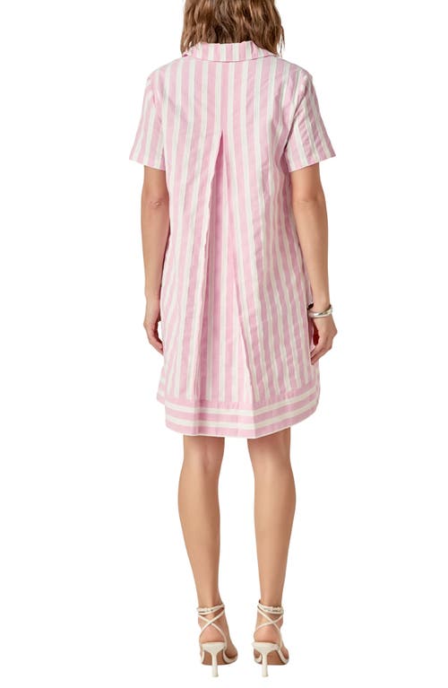 ENGLISH FACTORY ENGLISH FACTORY STRIPE JACQUARD MINI SHIRTDRESS