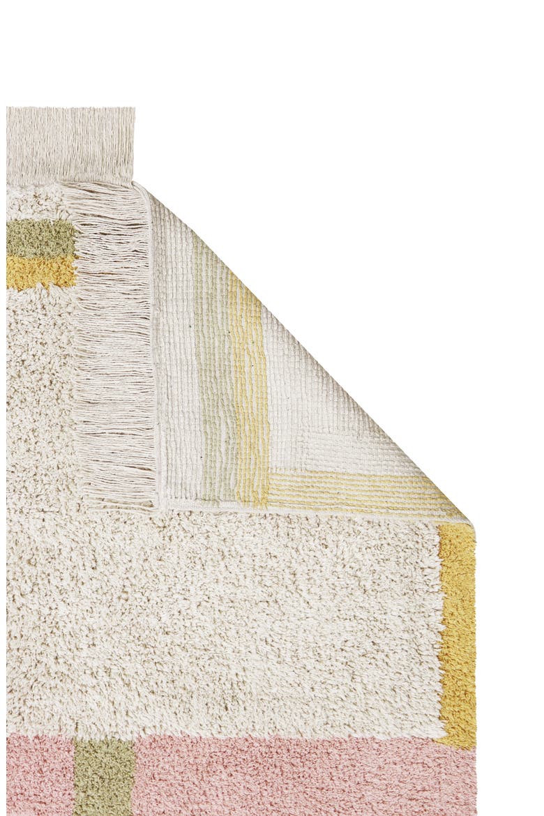 Lane Fringe Trim Washable Cotton Blend Rug, Alternate, color, VINTAGE NUDE