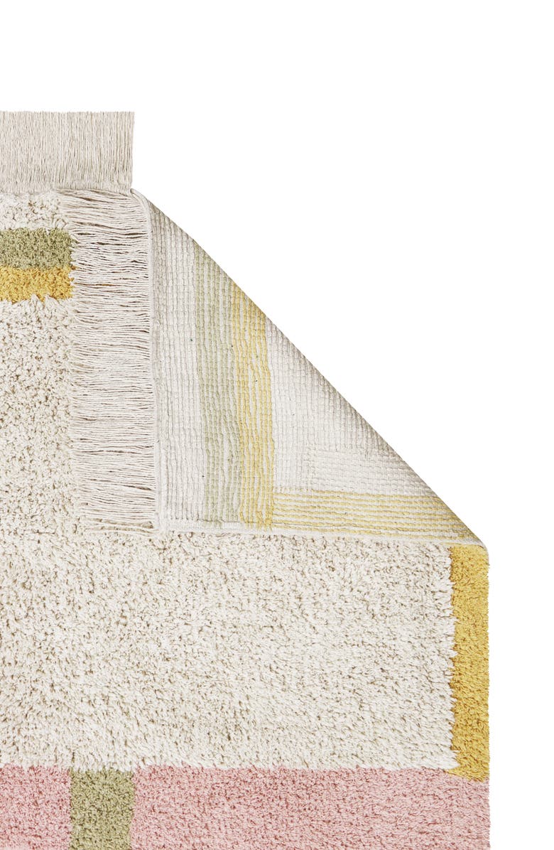 Lorena Canals Lane Fringe Trim Washable Cotton Blend Rug, Alternate, color, Vintage Nude