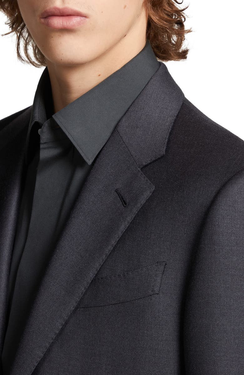 ZEGNA Pin Dot Trofeo Milano Wool Suit, Alternate, color, Dark Grey