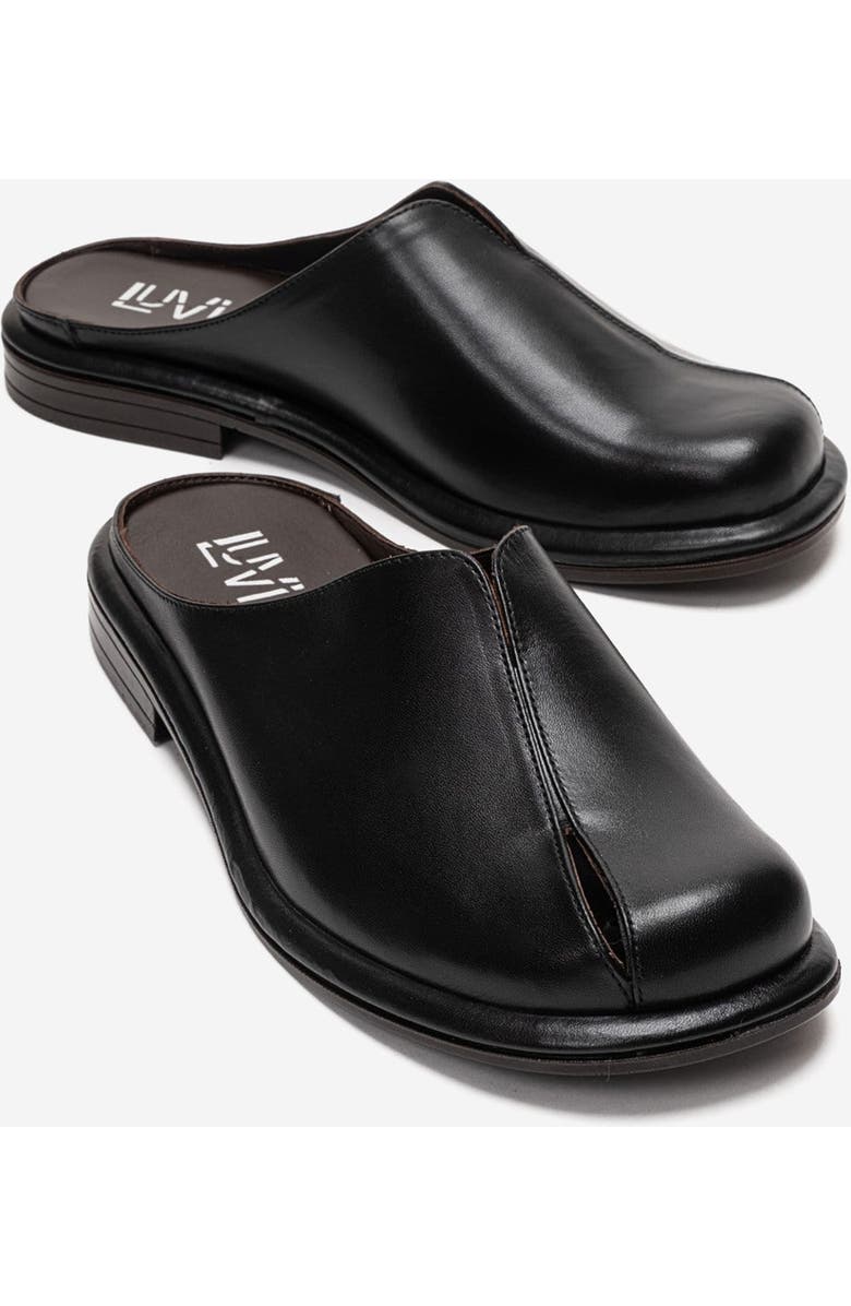 Forever & Always Shoes Tansy Leather Mule, Main, color, Black
