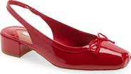 Steve Madden Loved Square Toe Patent Leather Slingback Pump