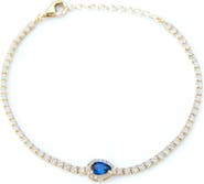 SPHERA MILANO 14K Yellow Gold Vermeil Pear CZ Tennis Bracelet
