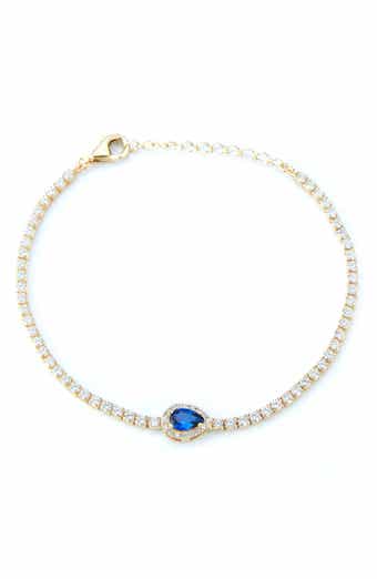 SPHERA MILANO 14K Yellow Gold Vermeil Pear CZ Tennis Bracelet