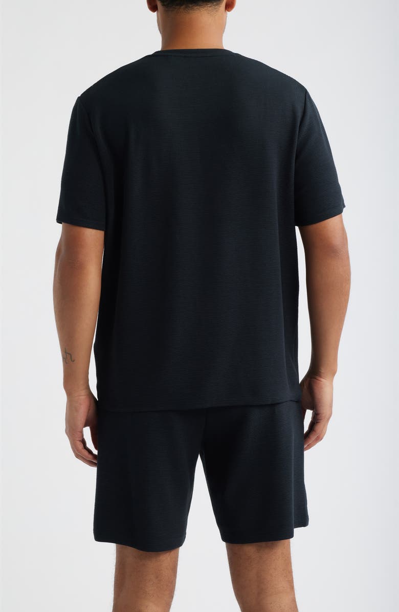 BOSS Rib Modal T-Shirt & Pajama Shorts Set, Alternate, color, Black