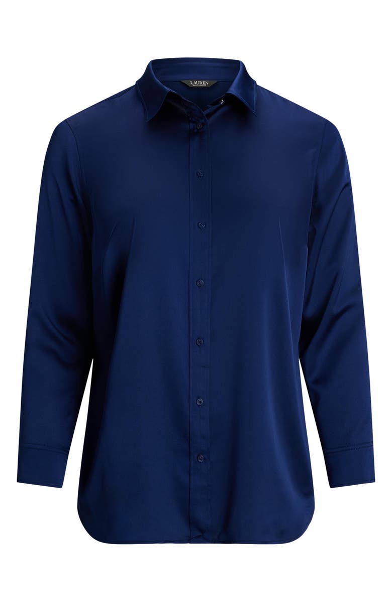 Lauren Ralph Lauren Charmeuse Button-Up Shirt, Alternate, color, 