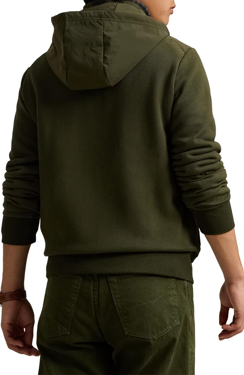 Polo Ralph Lauren Mixed Media Hooded Jacket, Alternate, color, 