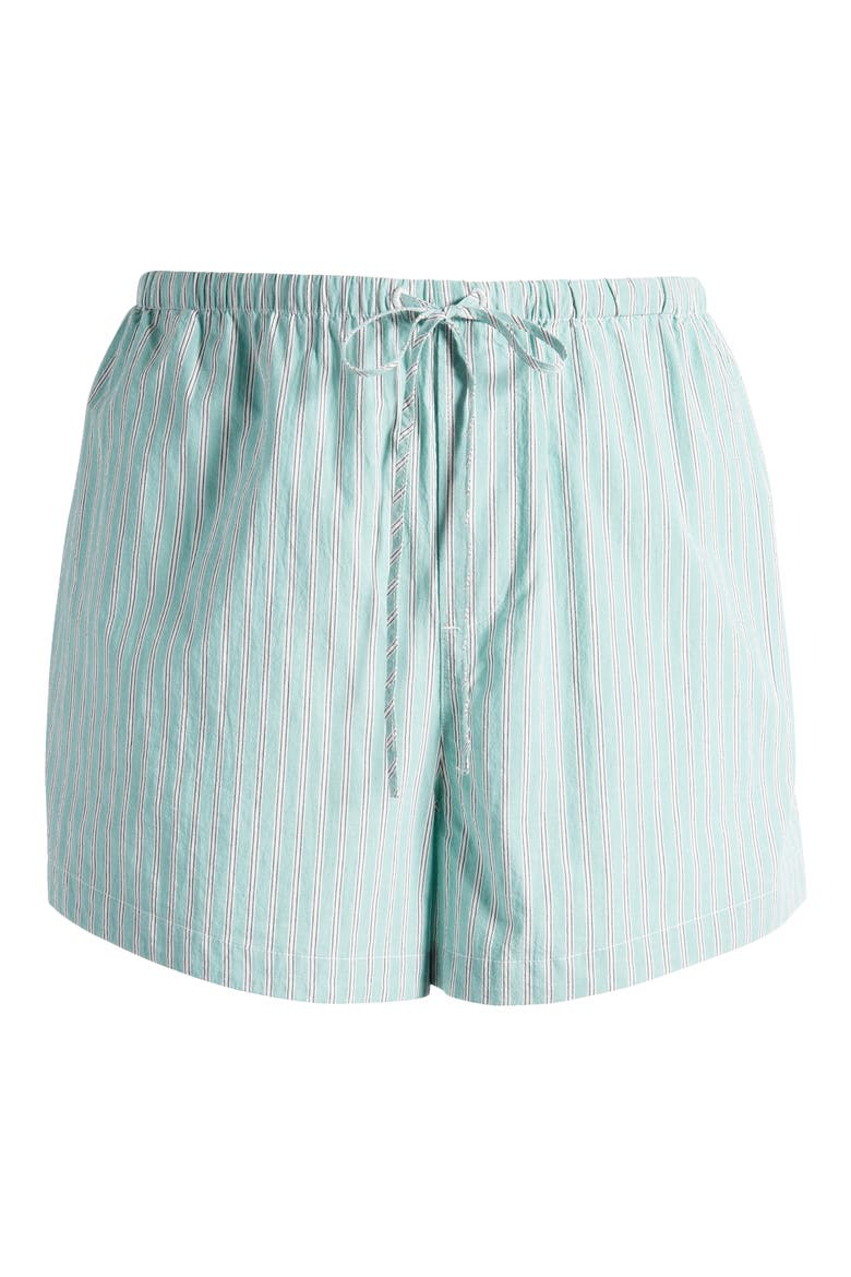 Drawstring High Waist Crinkle Poplin Shorts, Main, color, DUSTY VERDIGRIS