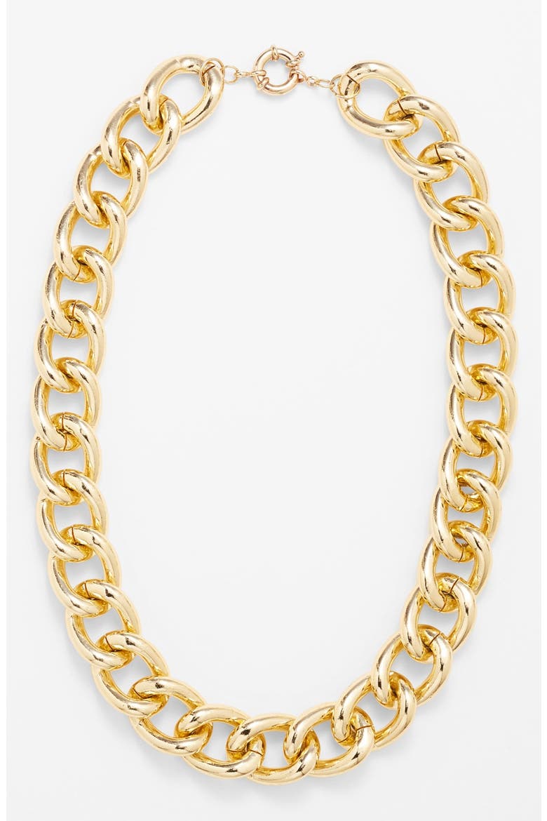 Chunky Chain Necklace, Main, color, GOLD