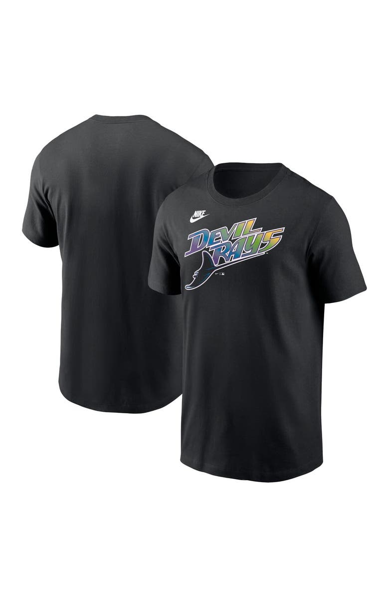 Nike Men's Nike Black Tampa Bay Rays Cooperstown Wordmark T-Shirt, Main, color, Black