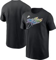 Nike Men's Nike Black Tampa Bay Rays Cooperstown Wordmark T-Shirt
