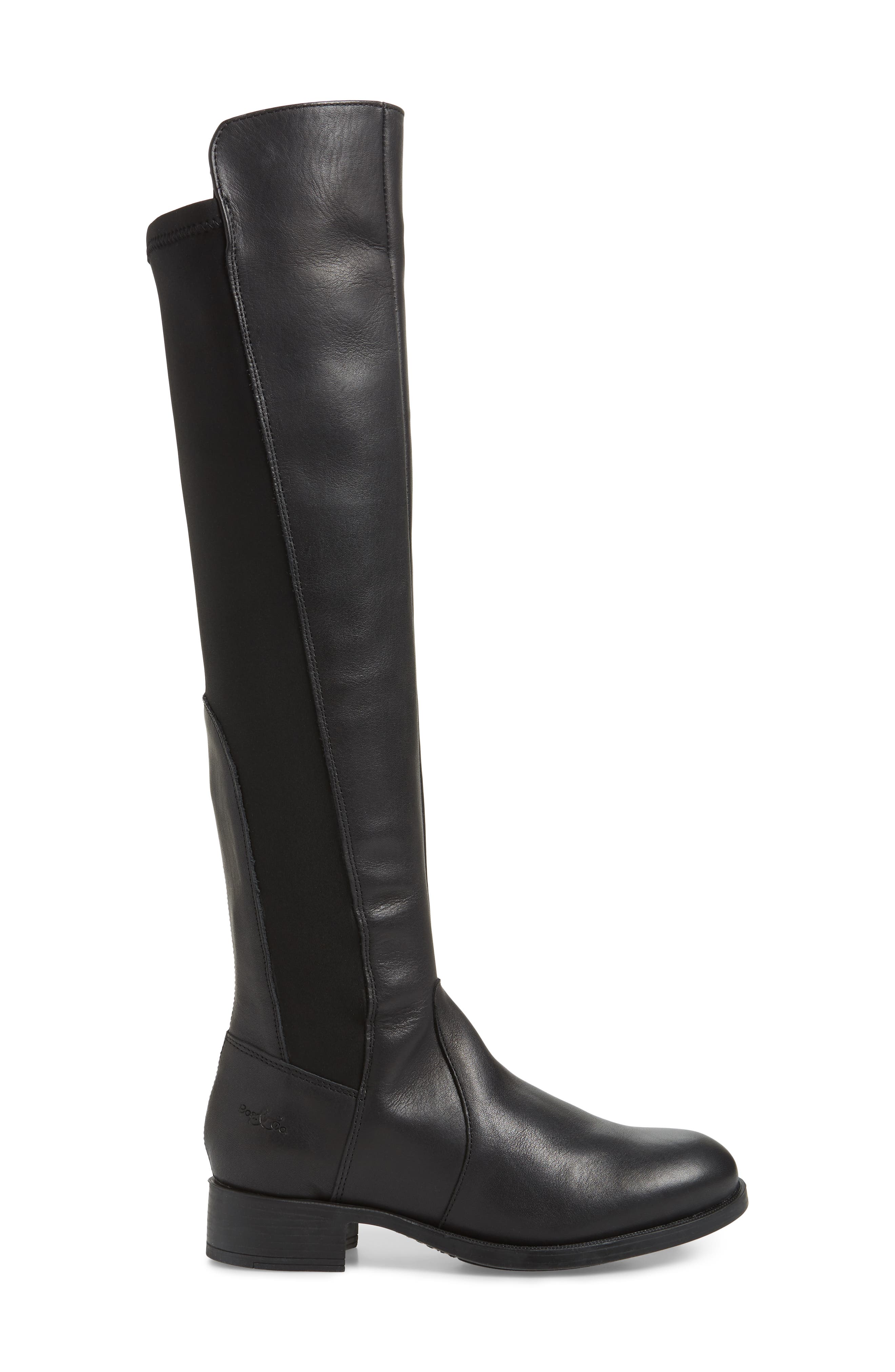 Bunt Waterproof Over the Knee Boot, Alternate, color, BLACK MELBOURNE/ LYCRA