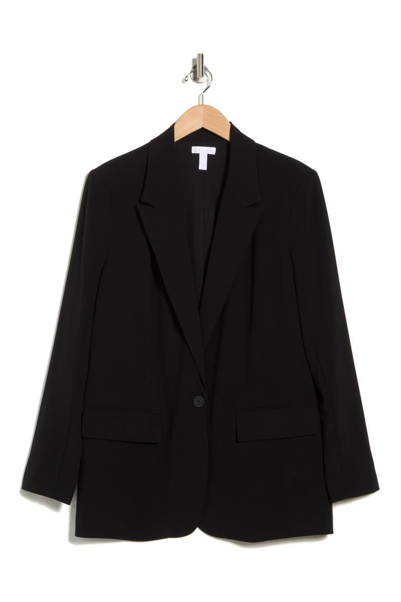 Oversize Peak Lapel Blazer, Alternate, color, BLACK