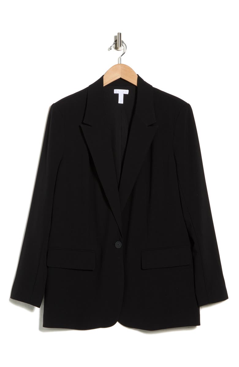 Leith Oversize Peak Lapel Blazer, Main, color, Black
