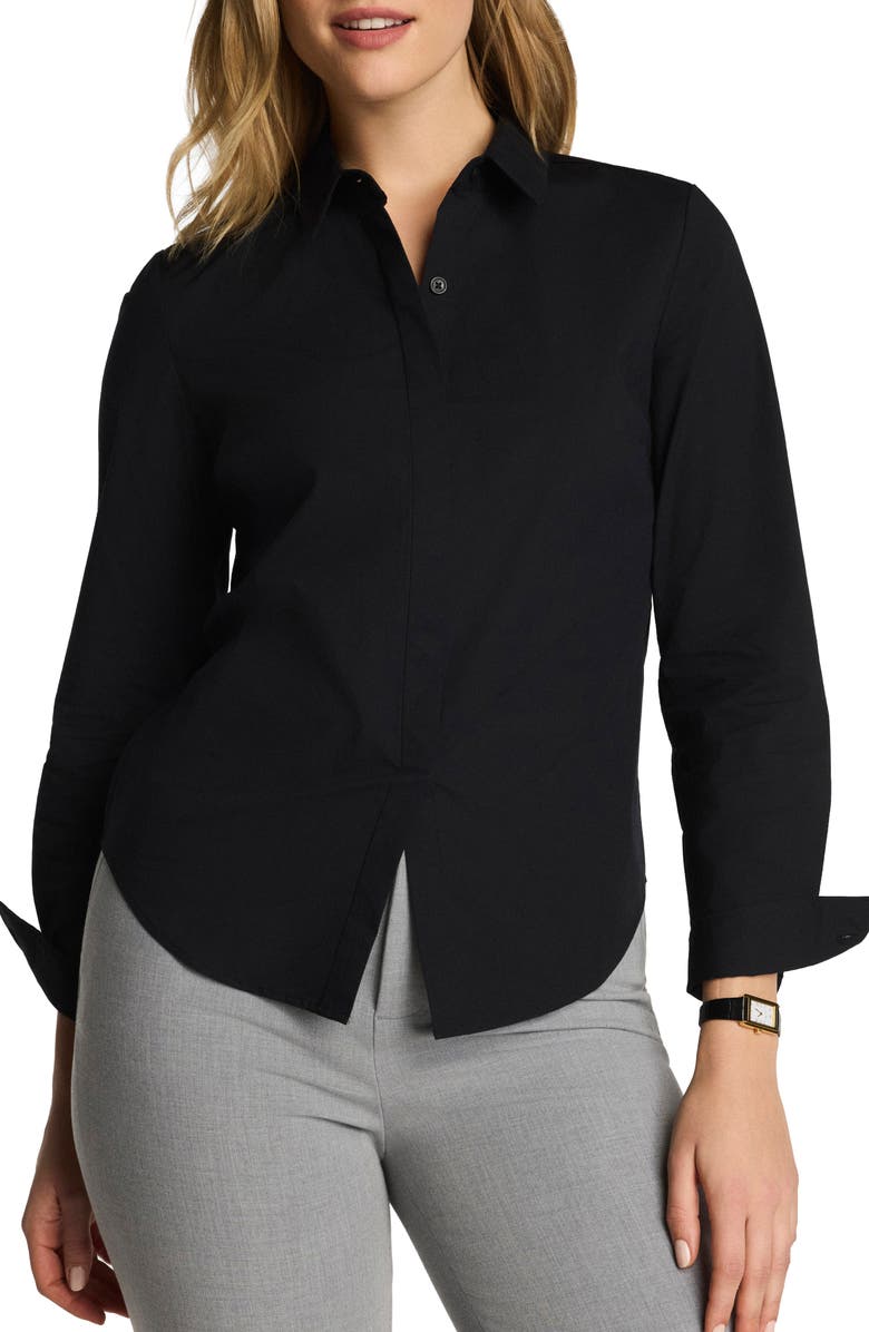 SPANX<sup>®</sup> No Gape Shirt, Main, color, Classic Black