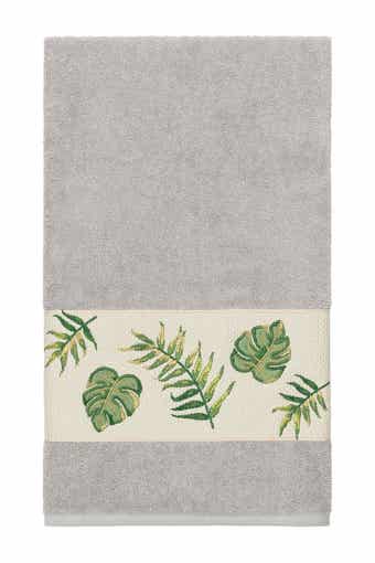 Zoe Embellished Bath Towel - Light Grey