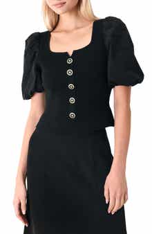 Puff Sleeve Rib Top