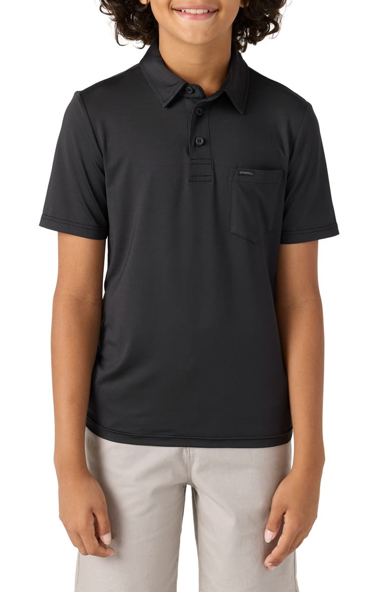 O'Neill Kids' TRVLR Performance Polo, Main, color, Black