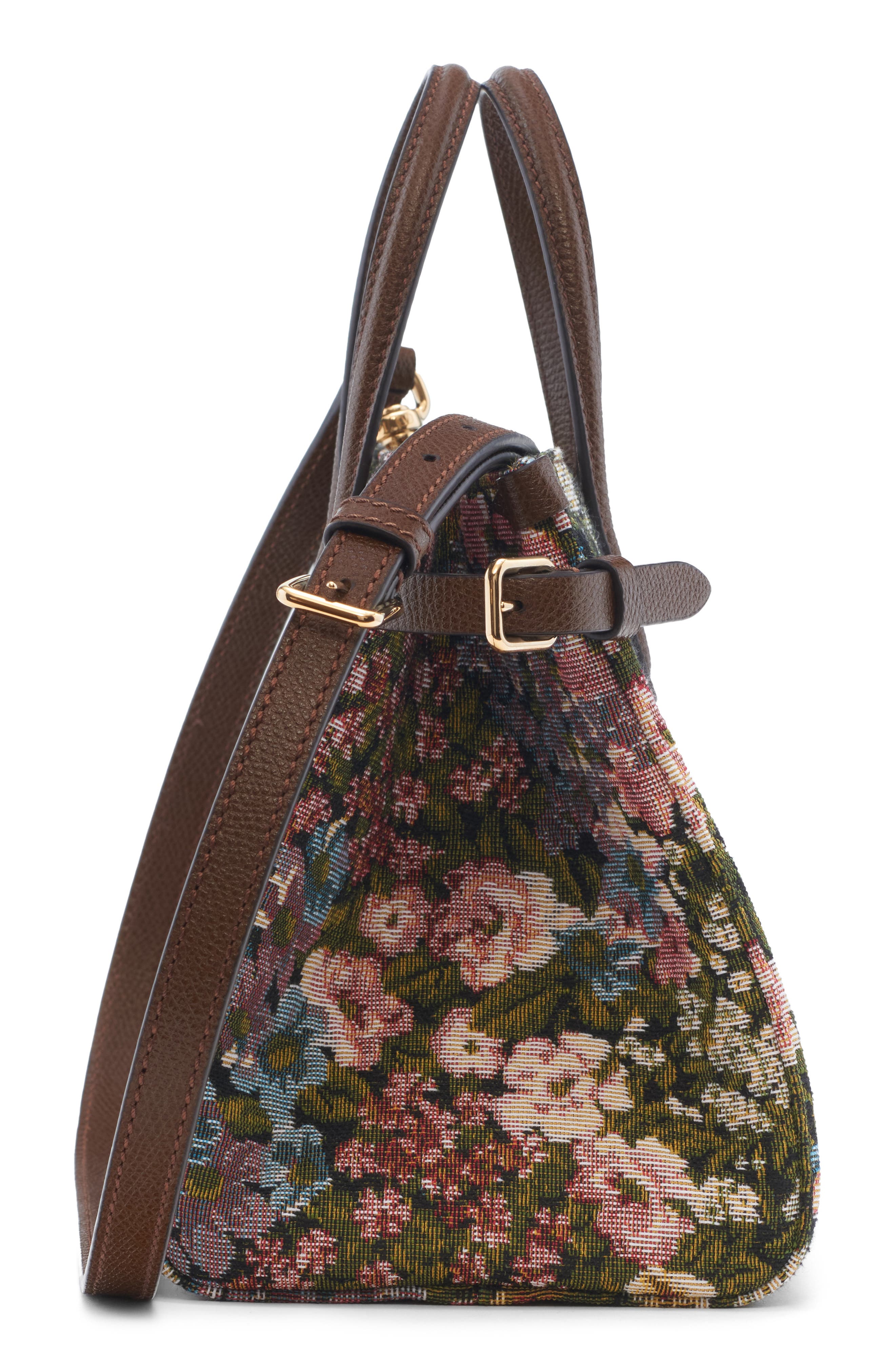 Valentino Garavani Small Antibes Floral Tote, Alternate, color, Multi Brown