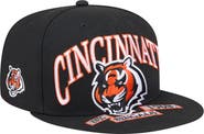 New Era Men's New Era Black Cincinnati Bengals Head Oversized 59FIFTY Fitted Hat