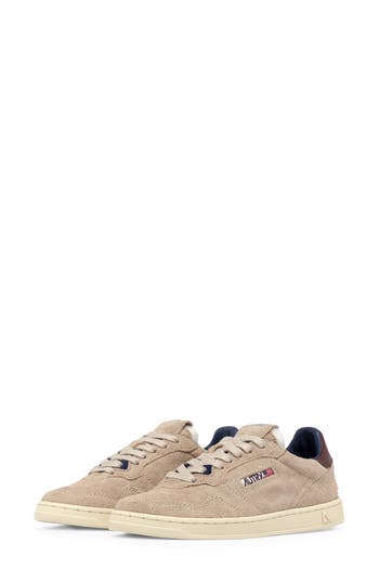 Autry Flat Water Resistant Low Sneaker In Brown