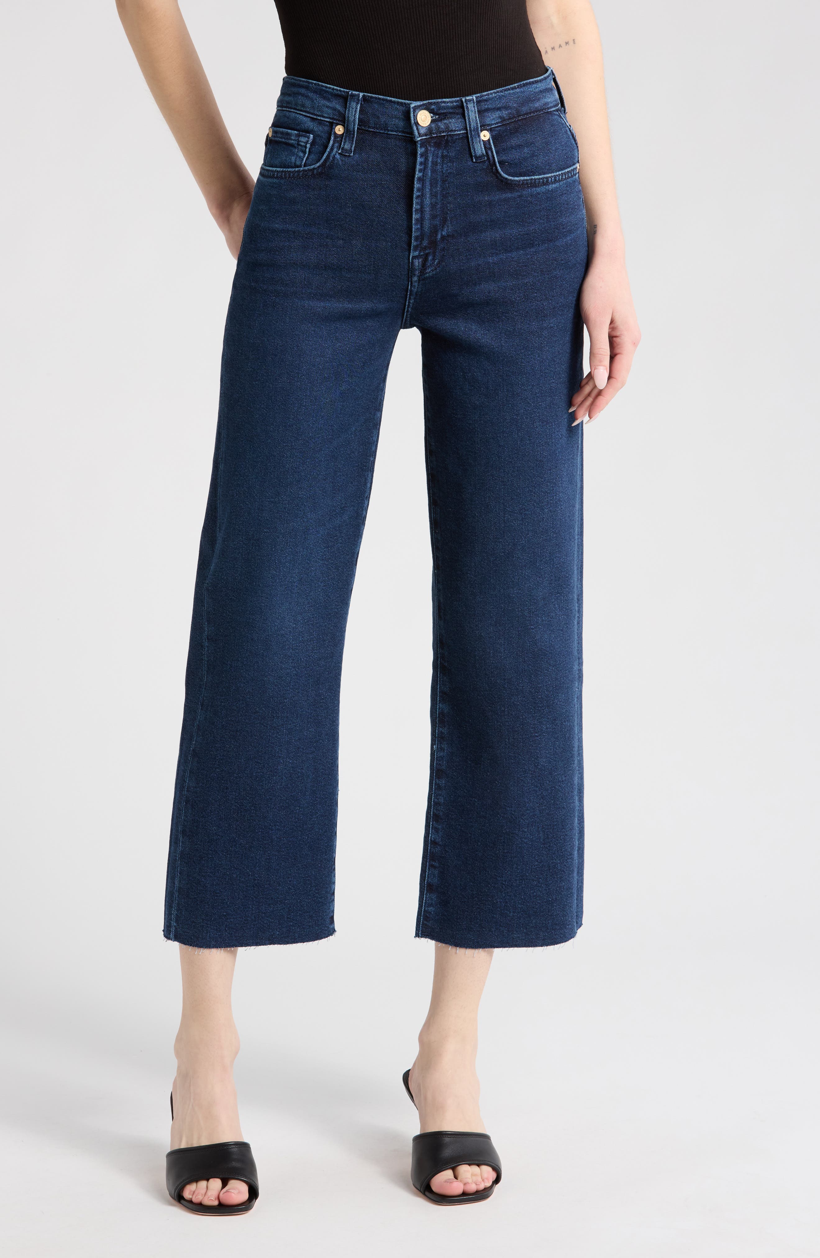 7 For All Mankind Alexa High Waist Crop Straight Leg Jeans