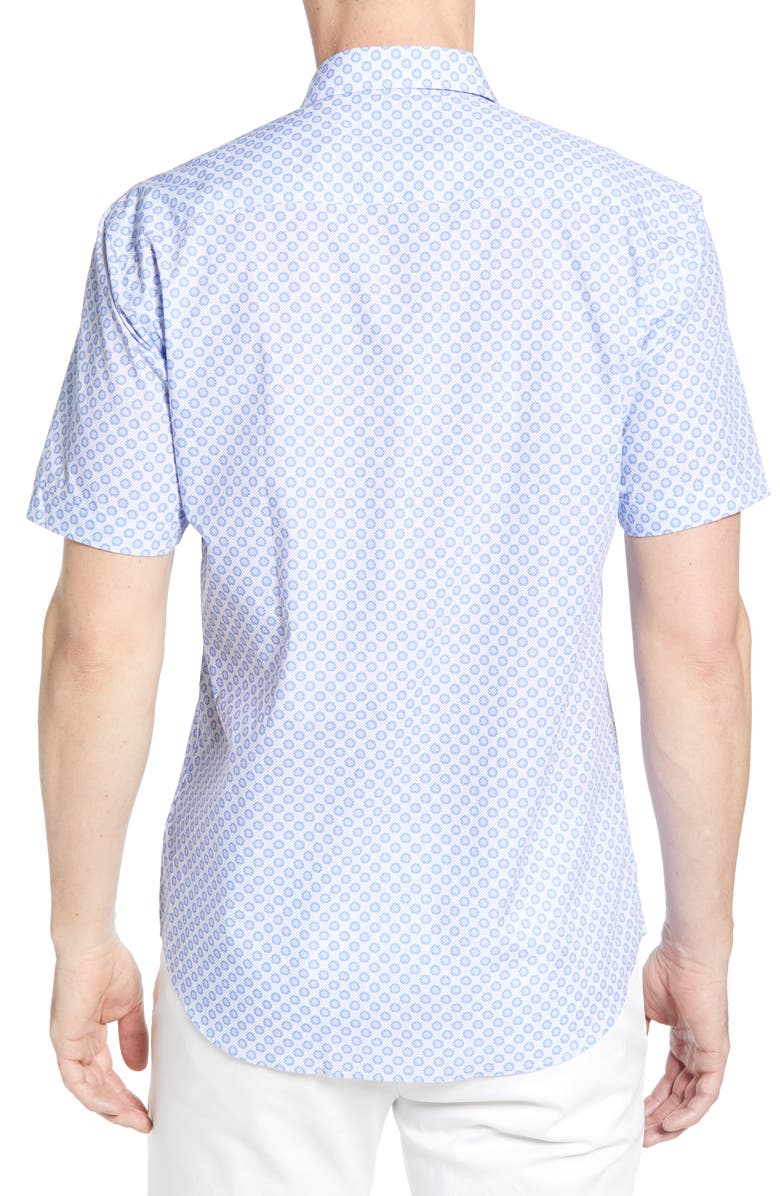 Bugatchi Shaped Fit Linen Shirt, Alternate, color, 