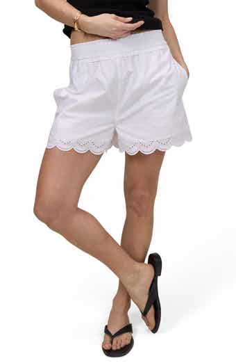 Bonnie Cutwork Scallop Cotton Shorts