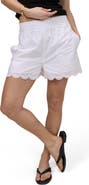 Nobody's Child Bonnie Cutwork Scallop Cotton Shorts