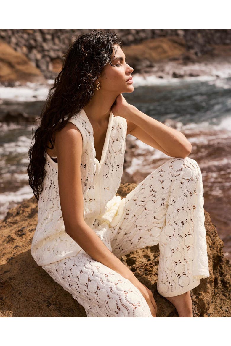 Crochet Sequin Trousers, Alternate, color, Neutral