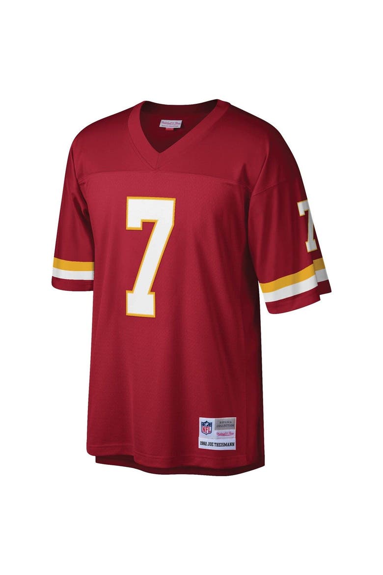 Men's Mitchell & Ness Joe Theismann Burgundy Washington Football Team Legacy Replica Jersey, Alternate, color, Burgundy