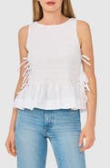 CeCe Woven Puckered Tank