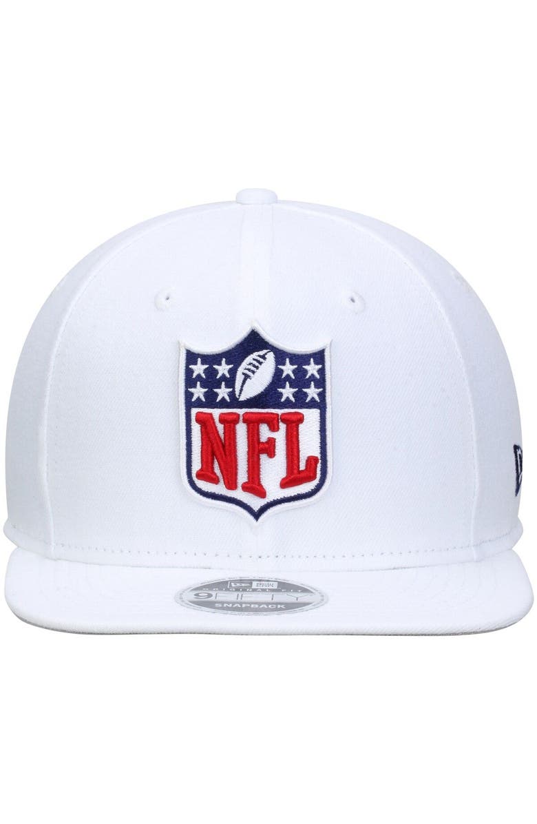 New Era Men's New Era White NFL Shield Logo Original Fit 9FIFTY Adjustable Snapback Hat, Alternate, color, 