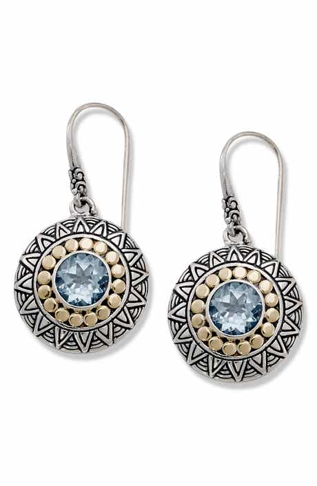 SAMUEL B. Two-Tone Disc Drop Earrings