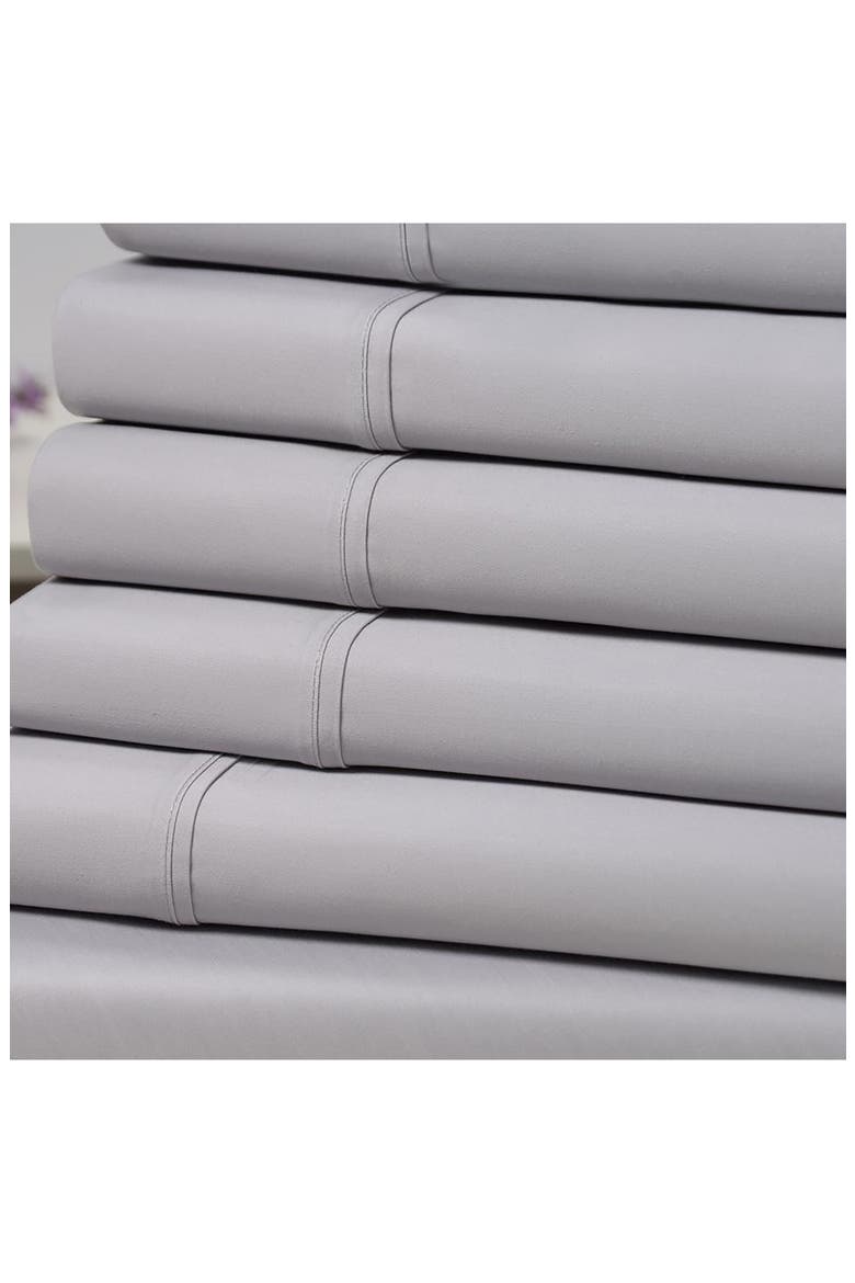 1500 Thread Count 6-Piece Sheet Set, Alternate, color, SILVER