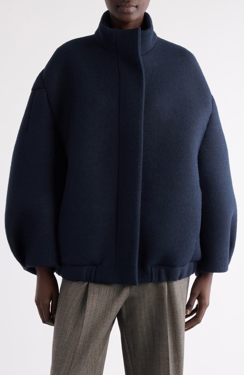 Dries Van Noten Voles Oversize Wool Jacket, Main, color, Navy