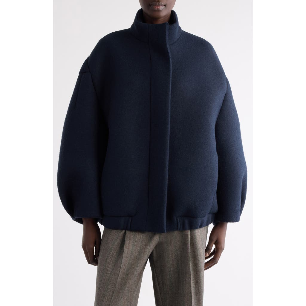 Dries Van Noten Women Voles Wool Blend Coat In Blue
