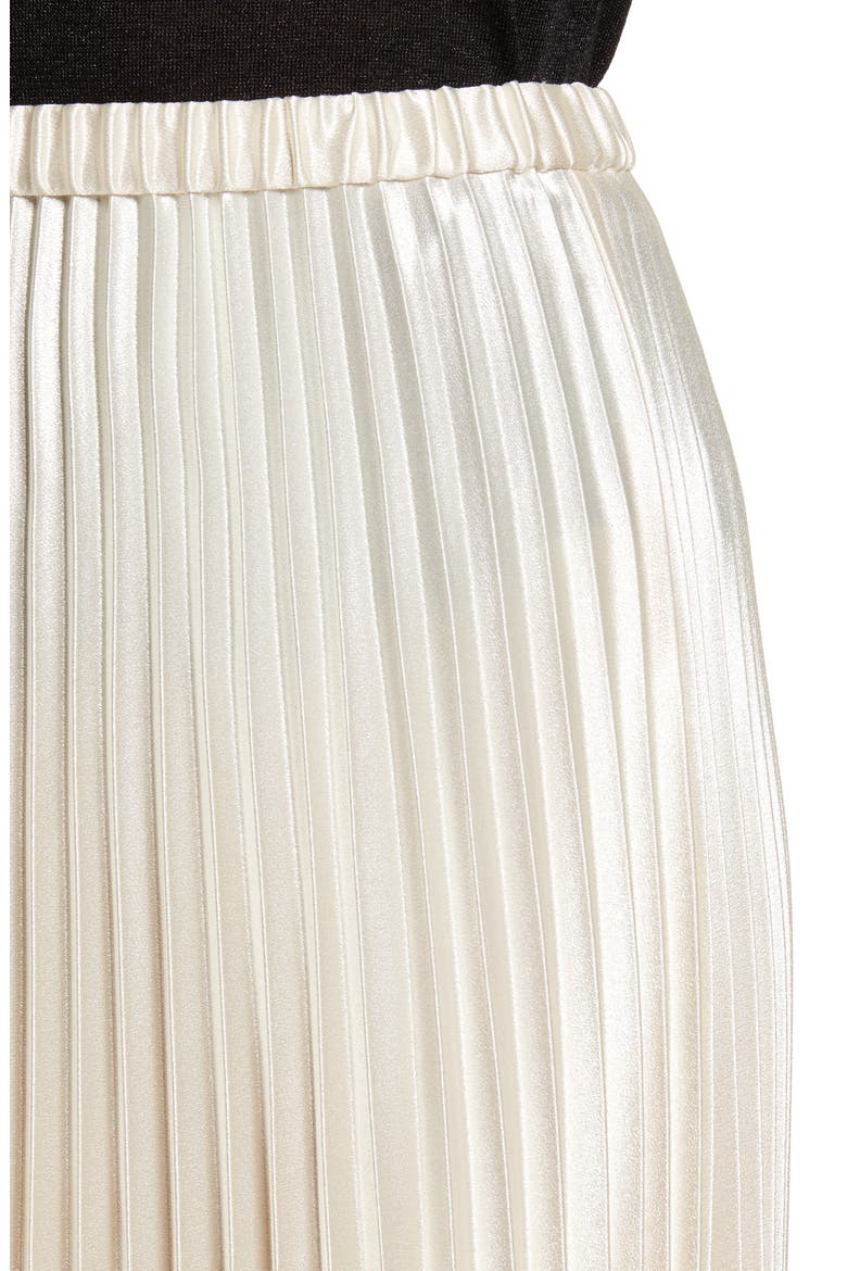 Pleated Midi Skirt, Alternate, color, ANNE WHITE