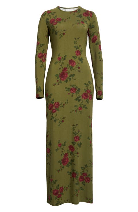 Tommie Floral Long Sleeve Knit Dress