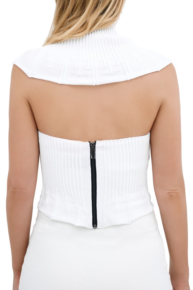 Colette Crop Back Zip Bolero, Alternate, color, WHITE