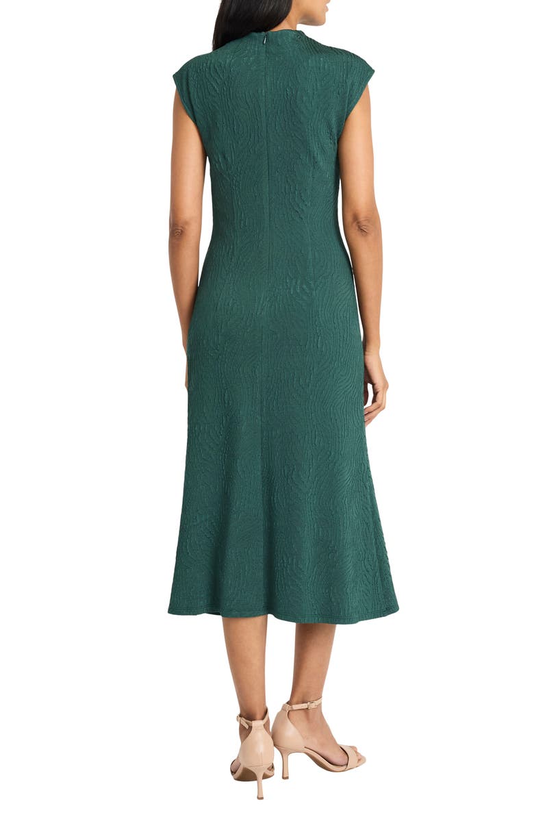 Maggy London Mock Neck Jacquard Midi Dress, Alternate, color, 
