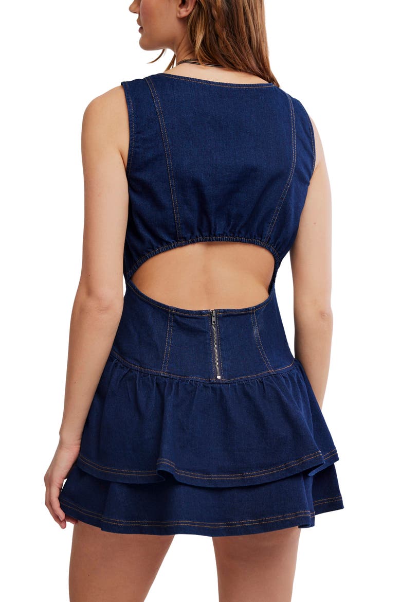 Slow Burn Denim Minidress, Alternate, color, ULTRAMARINE WASH